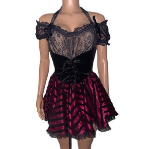 Trashy lingerie pirate witch gypsy fortune teller costume dress